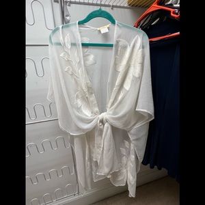 White swimsuit cover-up